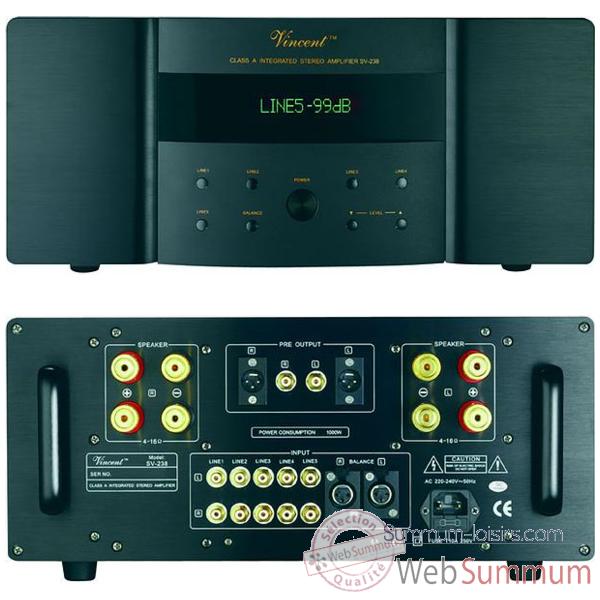 Amplificateur stereo intgrs Vincent SV-238MK Ampli int. Classe A - Noir - 204170